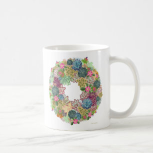 Desert Succulent Wreath Mug