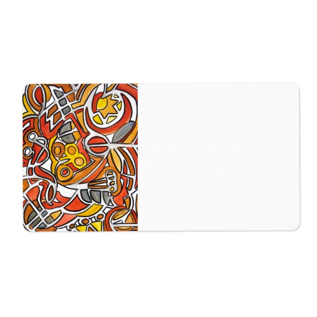 Desert Sun-Hand Painted Abstract Geometric Art (Front)