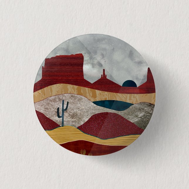 Desert Sunrise 3 Cm Round Badge (Front)