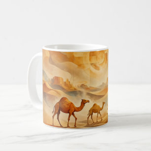 Desert Sunrise Camels Shifting Sands Coffee Mug
