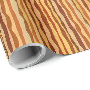 Desert Sunrise Gold Burnt Orange Sienna Wrapping Paper