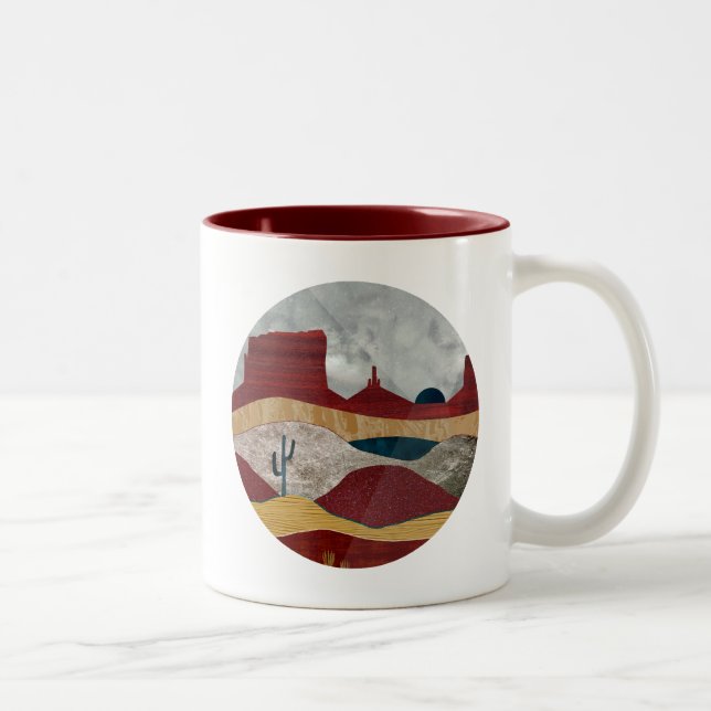 Desert Sunrise Two-Tone Coffee Mug (Right)