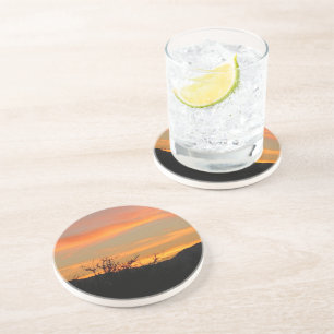 Desert Sunrise Watercolor Coasters