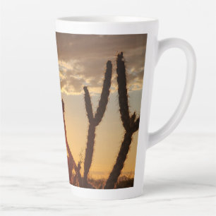 Desert Sunset Cholla Cactus Latte Mug