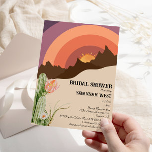 Desert Sunset Destination Bridal Shower Invitation
