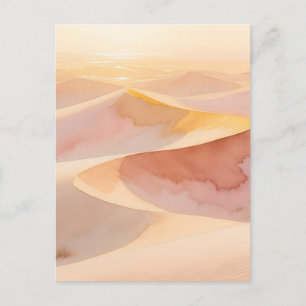 Desert Sunset Dunes Watercolor Postcard