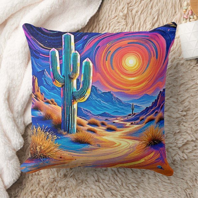 Desert Sunset Glow Cushion (Blanket)