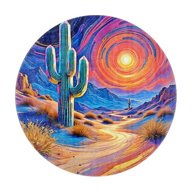 Desert Sunset Glow Cutting Board (Front)