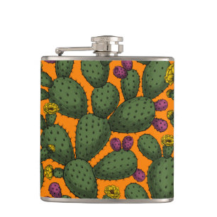 Desert sunset hip flask