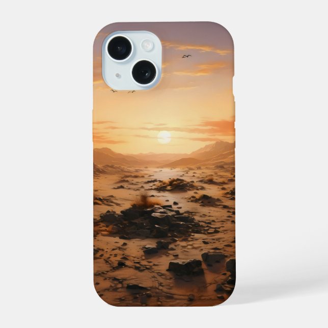 Desert Sunset iPhone 15 Case (Back)