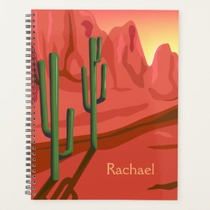 Desert Sunset Landscape Personalised Planner