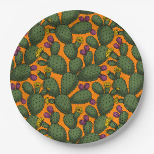 Desert sunset paper plate