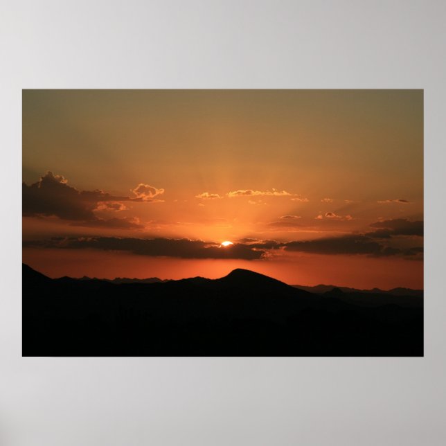 Desert Sunset Poster (Front)