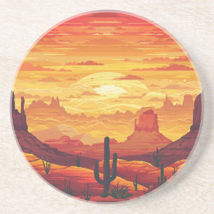 Desert Sunset Sandstone Coaster