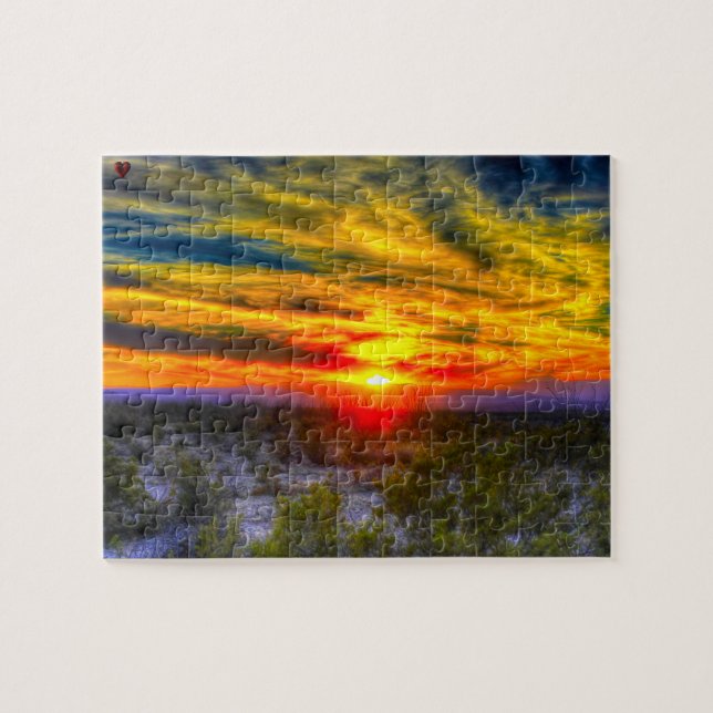 Desert Sunset Texas Jigsaw Puzzle (Horizontal)