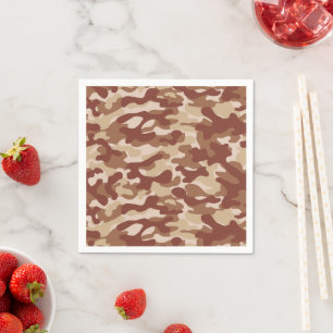 Desert Tan Camo Pattern Napkin