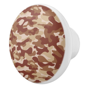 Desert Tan Camouflage Ceramic Knob