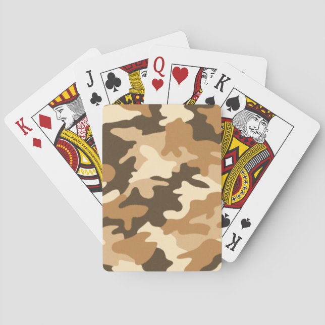 Desert Tan Camouflage Playing Cards (Back)