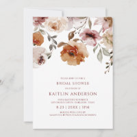 Desert Terracotta Dusty Rose Floral Bridal Shower