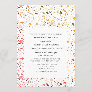 Desert Terrazzo Modern Wedding Invitation