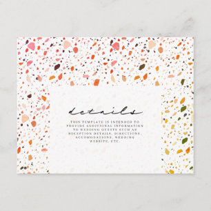 Desert Terrazzo Wedding Details Enclosure Card