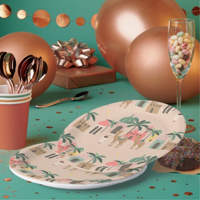 Desert Themed Baby Shower Party Paper Plate (Multi)