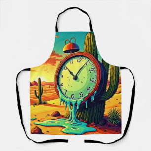Desert Time Melts Away Clock Apron