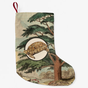 Desert Tortoise In Natural Habitat Illustration Small Christmas Stocking