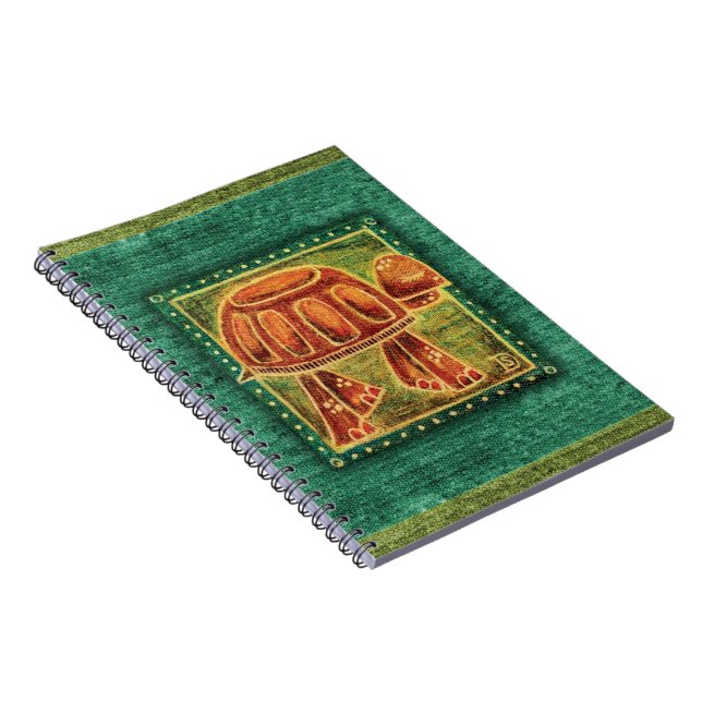 Desert Tortoise in Oil Pastel Notebook (Right Side)