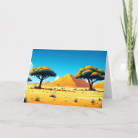Desert Tree Illustration Watercolour Drawing