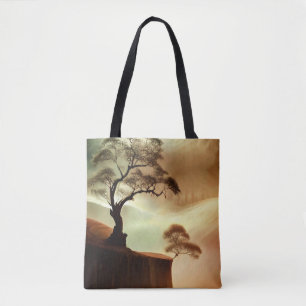 Desert trees landscape tote bag