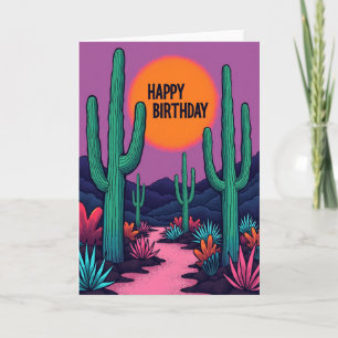 Desert Twilight Birthday Card