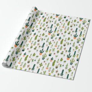 Desert Vibes: Cactus-Themed Wrapping Paper by Vint