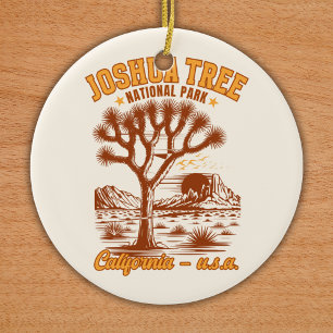 Desert Vibes Joshua Tree National Park Art Ceramic Ornament