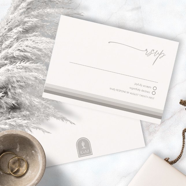 Desert Vibes Wedding Neutrals ID1019 RSVP Card (Creator Uploaded)