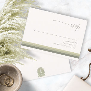 Desert Vibes Wedding Sage ID1019 RSVP Card