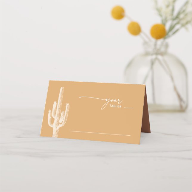 Desert Vibes Wedding Table ID1019 Place Card (Front)