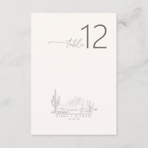 Desert Vibes Wedding Table Number ID1019