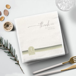 Desert Vibes Wedding Thank You Sage Ivory ID1019 Napkin