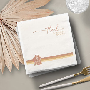 Desert Vibes Wedding Thank You Terra Cotta ID1019 Napkin