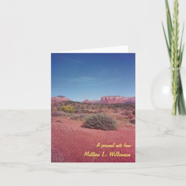Desert Vista Blank Personalised Note Cards (Front)