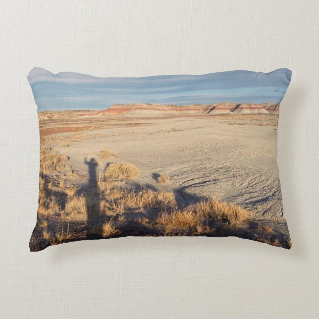 Desert Wave: Petrified Forest National Park Decorative Cushion (Front)