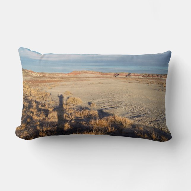 Desert Wave: Petrified Forest National Park Lumbar Cushion (Front)
