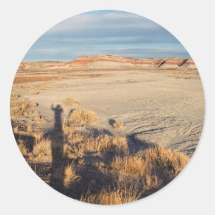 Desert Wave: Petrified Forest National Park Photo Classic Round Sticker