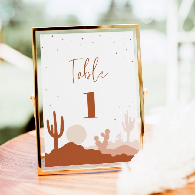 Desert Wedding Table Number Card (Creator Uploaded)