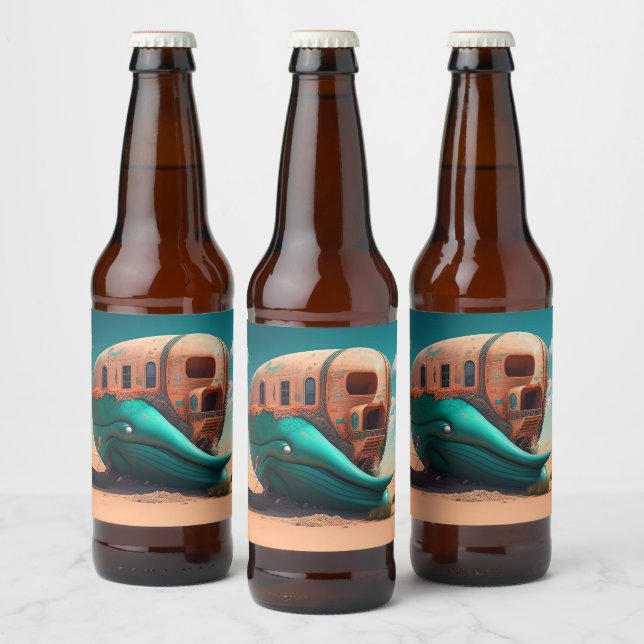 Desert whale house beer bottle label (Bottles)