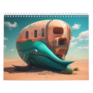 Desert whale house calendar