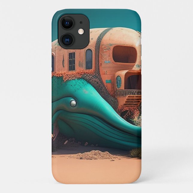 Desert whale house Case-Mate iPhone case (Back)