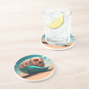 Desert whale house coaster