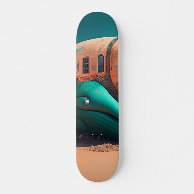Desert whale house skateboard (Front)